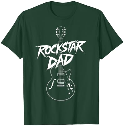 Rockstar Dad Guitar Design T-Shirt - T-Shirt | Forest