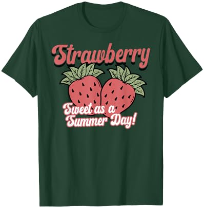 Sweet as a summer day for lovers of strawberries and fruits retro T-Shirt - T-Shirt | Forest
