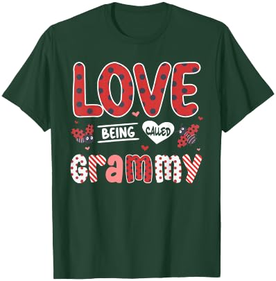 Cute I Love Being Called Grammy Ladybug Happy Valentines Day T-Shirt - T-Shirt | Forest