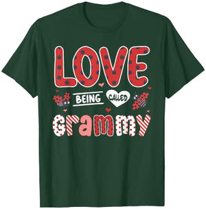 Cute I Love Being Called Grammy Ladybug Happy Valentines Day T-Shirt - T-Shirt | Forest