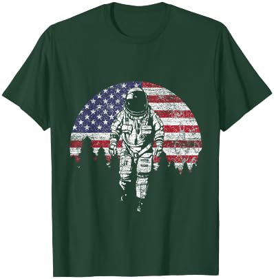 US Astronaut Out Of Space - America USA Flag 4th Of July T-Shirt - T-Shirt | Forest