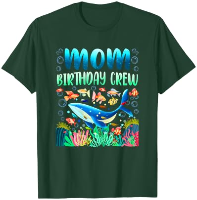 Mom Of The Birthday Boy Sea Fish Ocean Animals Aquarium T-Shirt - T-Shirt | Forest