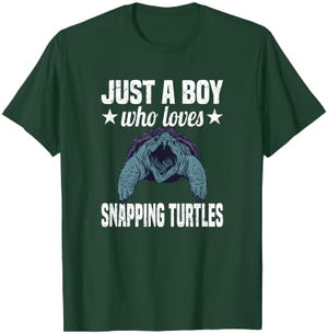 Alligator Snapping Turtle Boy Father Pet Turtle Reptile Fun T-Shirt - T-Shirt | Forest
