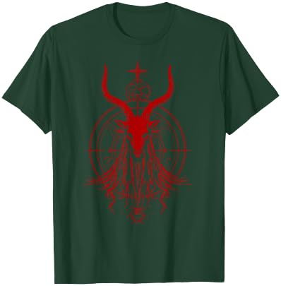Satanic Goat Baphomet Satanist Halloween Metal Satanismus T-Shirt - T-Shirt | Forest