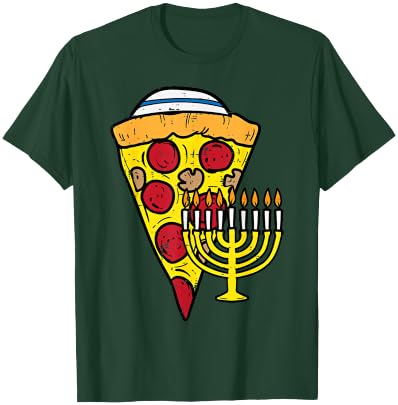 Hanukkah Pizza Funny Food Chanukah Jewish Men Women Kids T-Shirt - T-Shirt | Forest