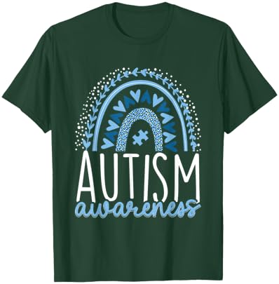 Autism Rainbow Autistic Pride Inclusion ADHD T-Shirt - T-Shirt | Forest