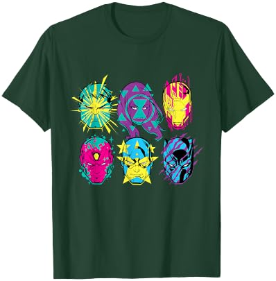 Marvel Avengers Assemble 80s Comic Super Heroes T-Shirt - T-Shirt | Forest