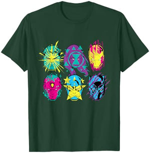 Marvel Avengers Assemble 80s Comic Super Heroes T-Shirt - T-Shirt | Forest