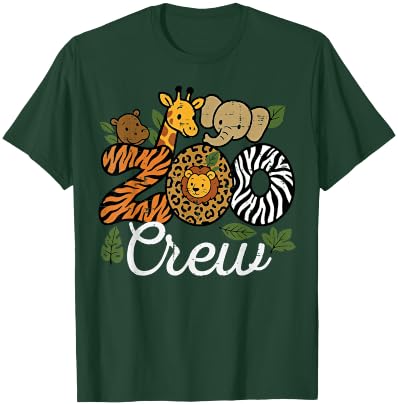 Zoo Crew Animals Safari Wildlife Matching Kids Men Women T-Shirt - T-Shirt | Forest