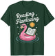 Reading is Flamazing Funny Book Lover Flamingo Reader T-Shirt - T-Shirt | Forest