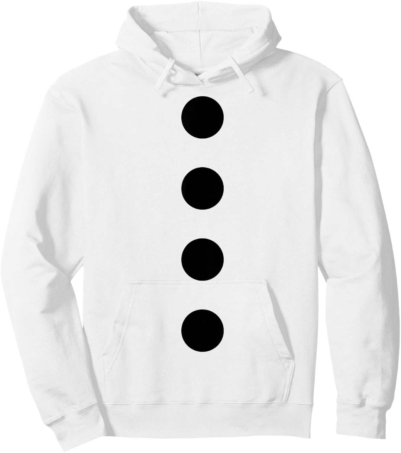 Snowman Costume Black Dots Stones Women Kids Men's Hoodie - Hoodie | White