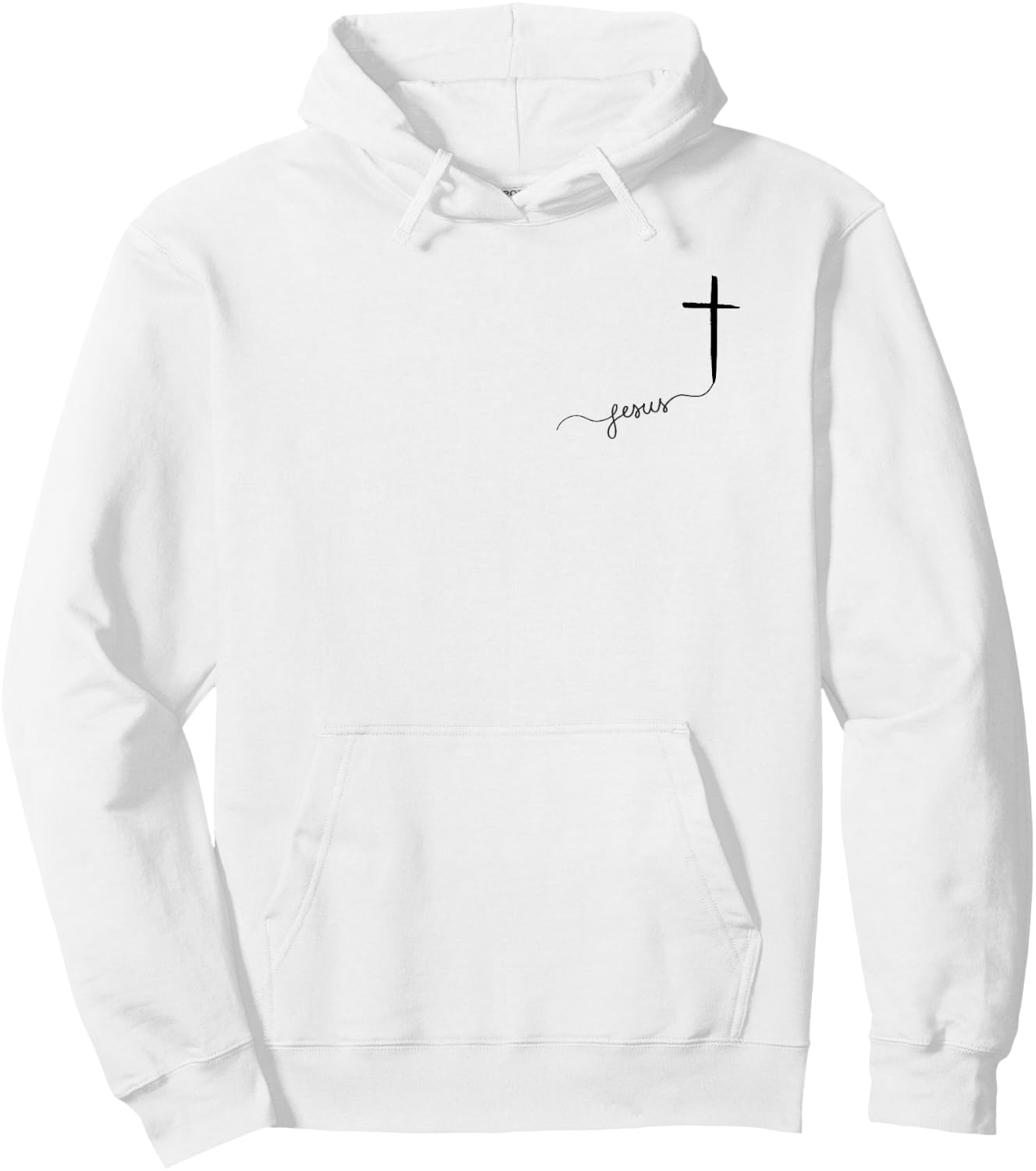Jesus with Cross Christian , White Hoodie - Hoodie | White