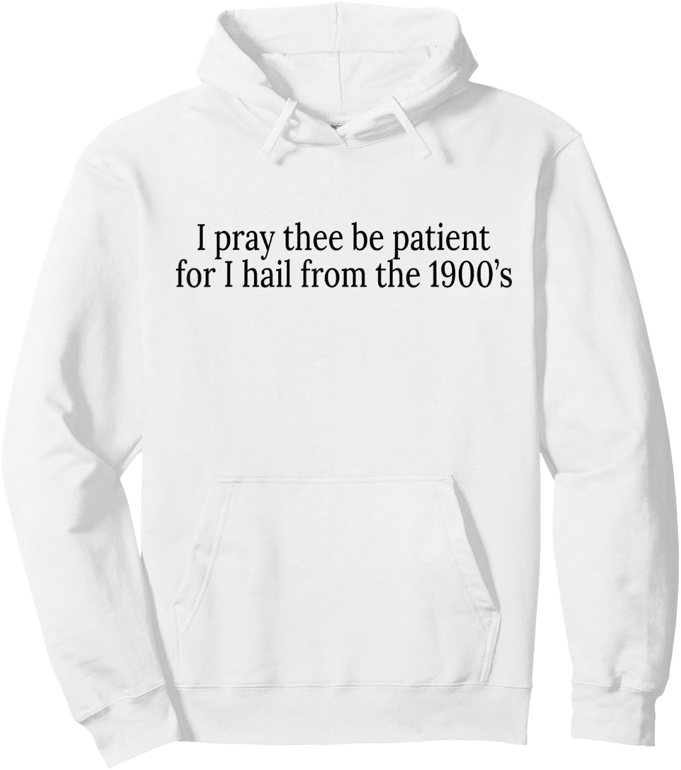 I Pray Thee Be Patient For I Hail From The 1900's Hoodie - Hoodie | White