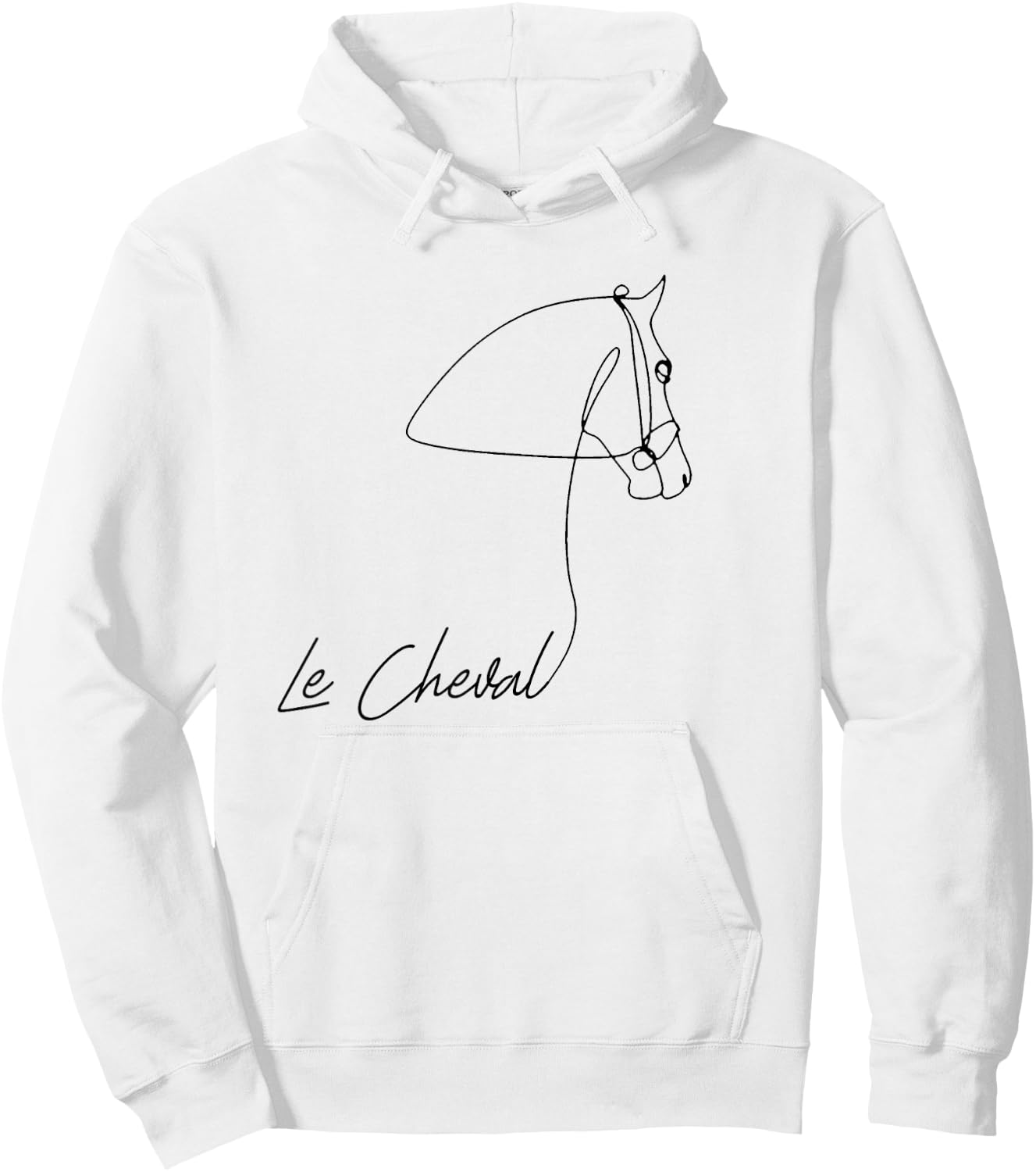 Horse Riding shirts with French words - Le Cheval Hoodie - Hoodie | White