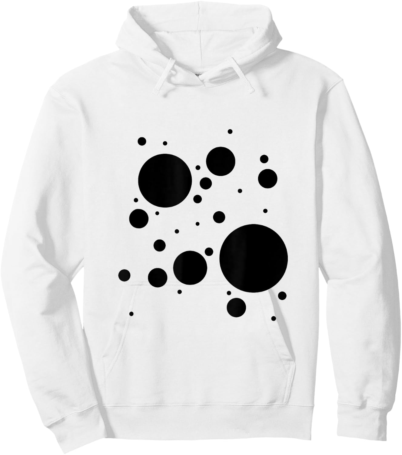 Happy Dot Day Fun Abstract Black White Polka Dot Dalmatian Hoodie - Hoodie | White