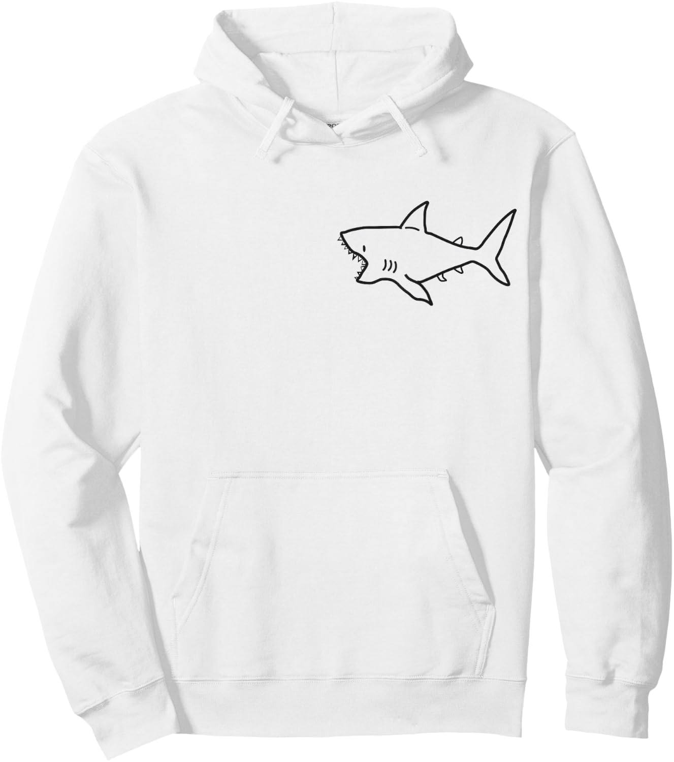 Funny cute Shark Pocket For ocean and sharks lovers Hoodie - Hoodie | White