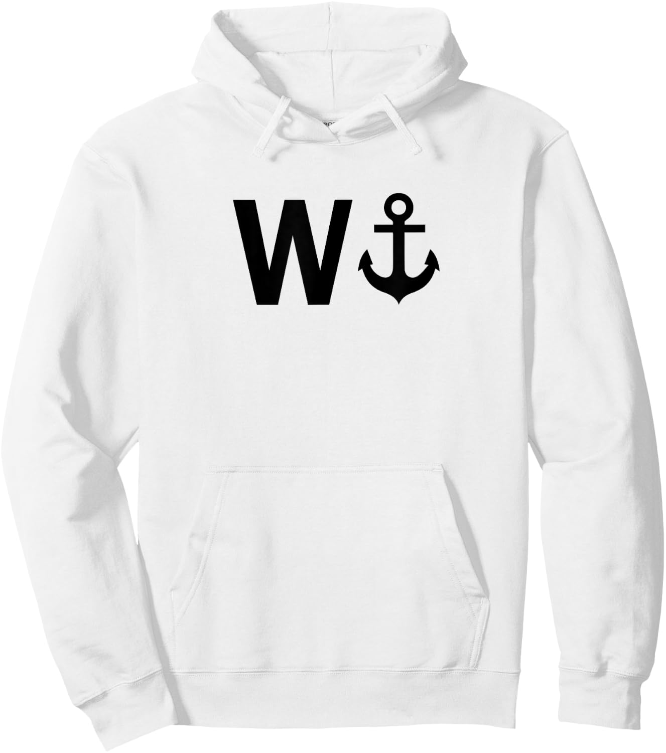 With An Anchor W Anchor Hoodie - Hoodie | White