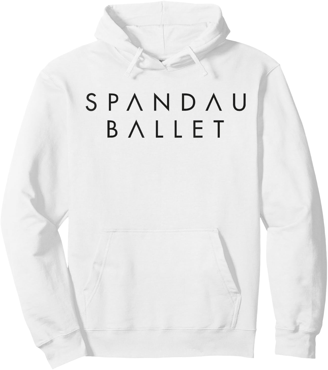 Spandau Ballet Official Black Logo Hoodie - Hoodie | White