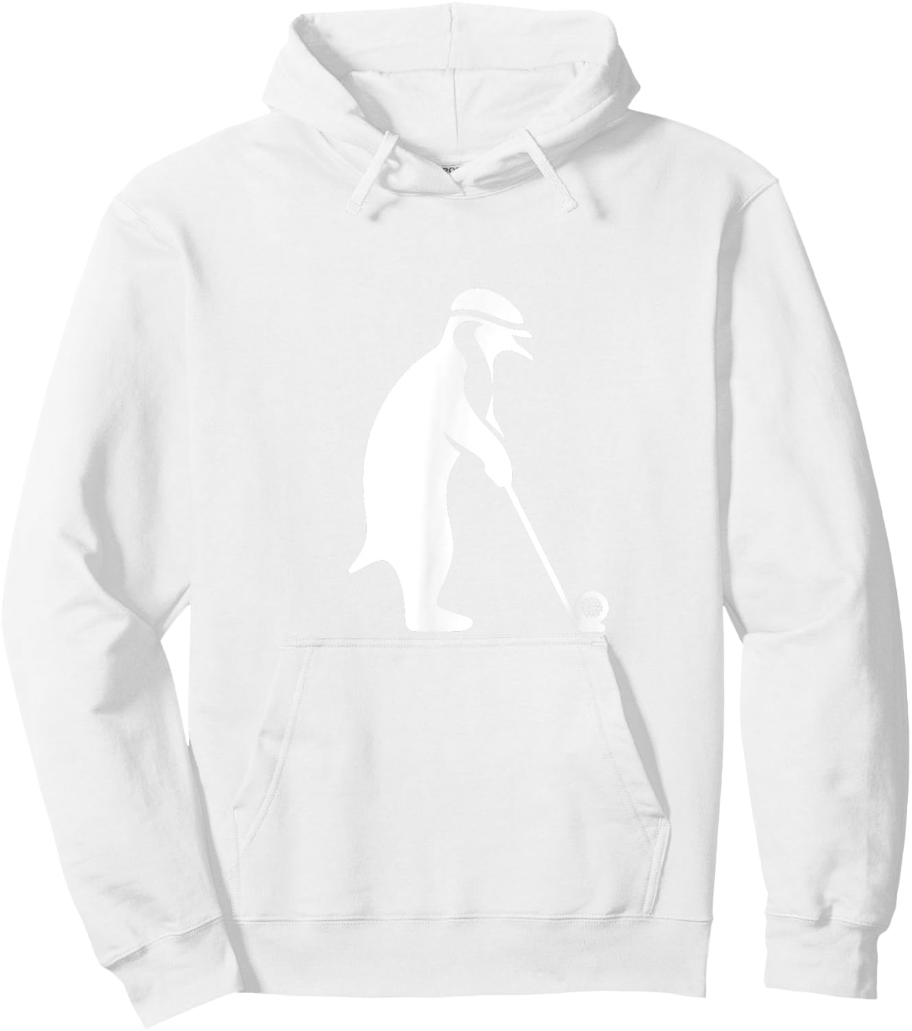 Cartoon Penguin Playing Golf Sport Golfer Hoodie - Hoodie | White