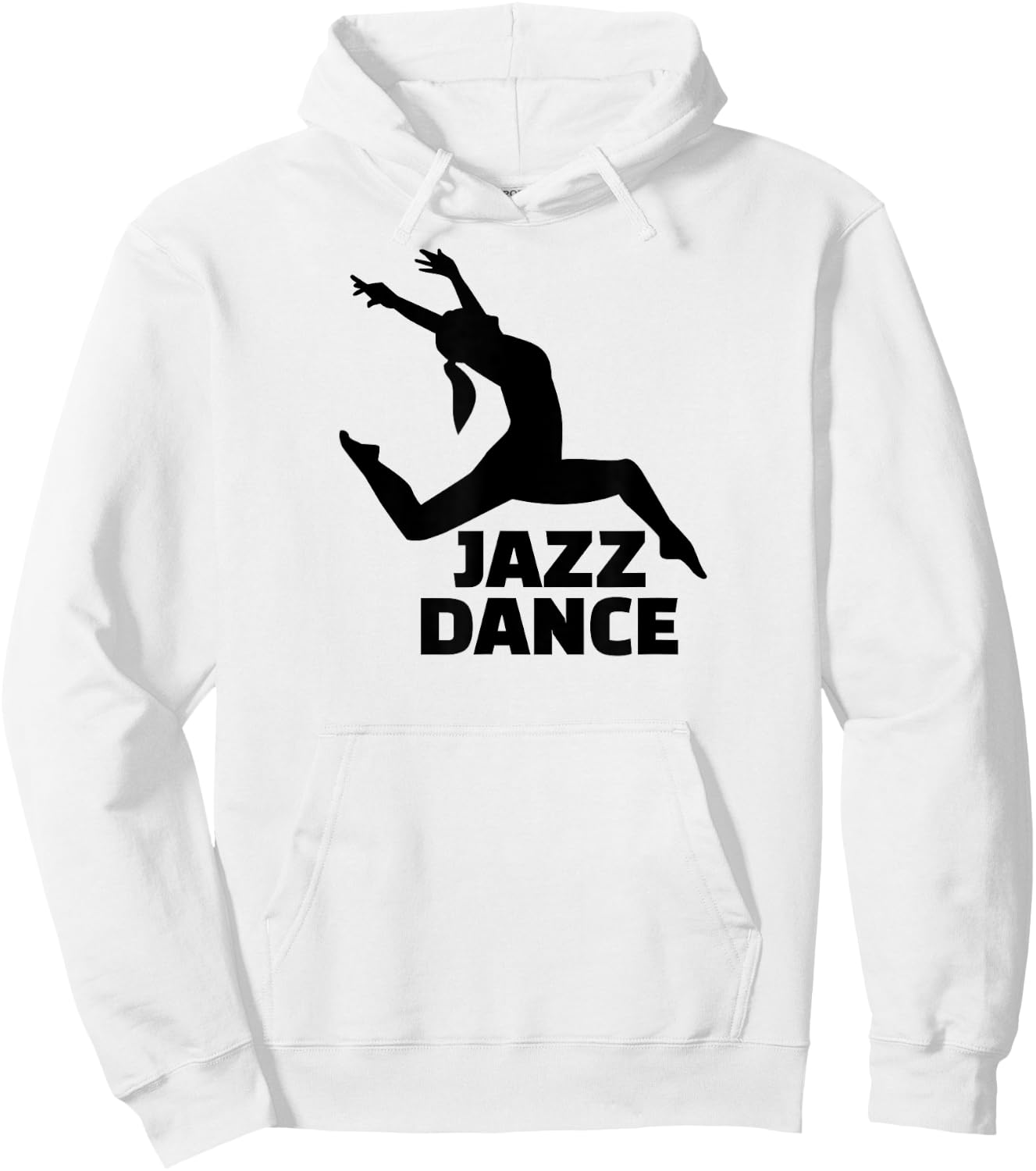 Jazz Dance – Leaping Dancer Hoodie - Hoodie | White