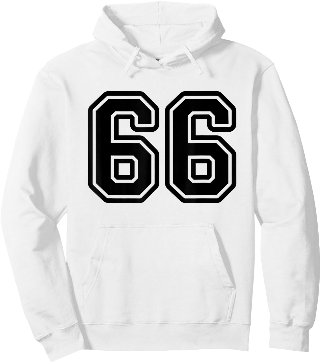 Jersey #66 Black Sports Team Jersey Number 66 Hoodie - Hoodie | White