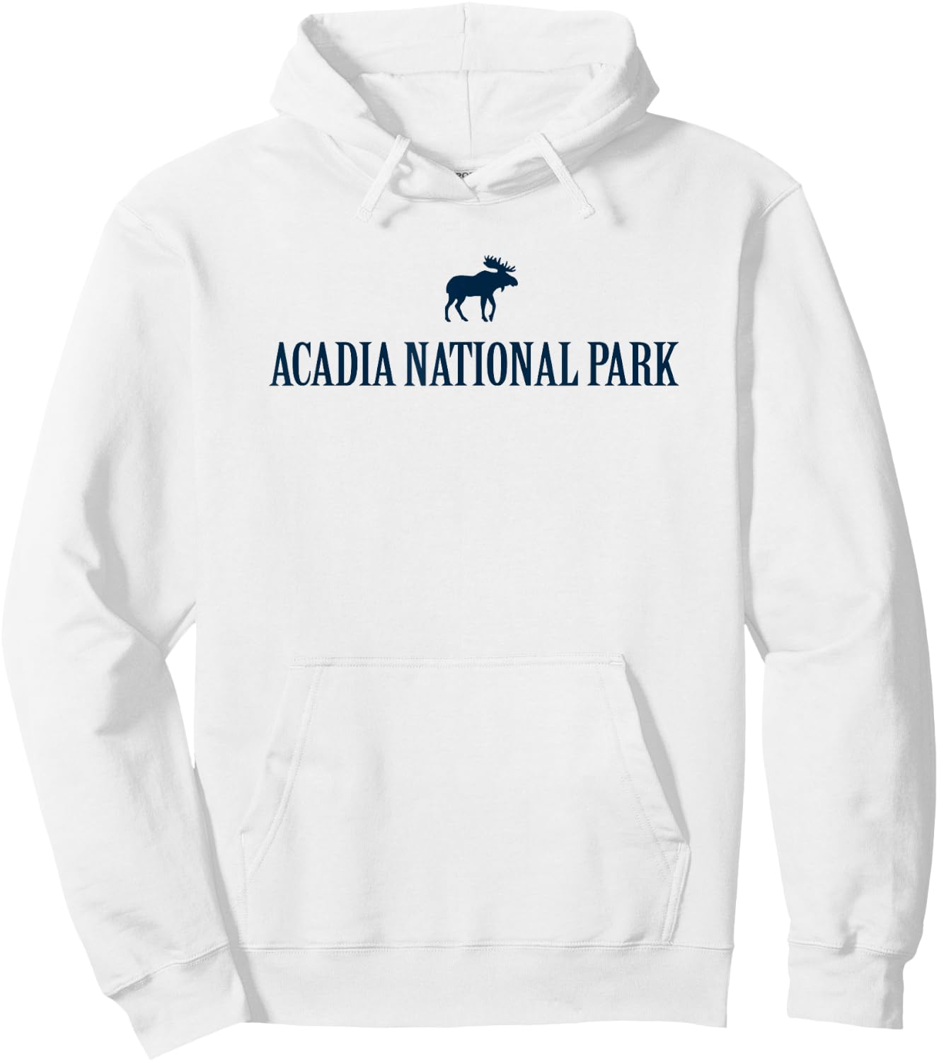 Acadia National Park Moose Maine Kids Hiking Hoodie - Hoodie | White