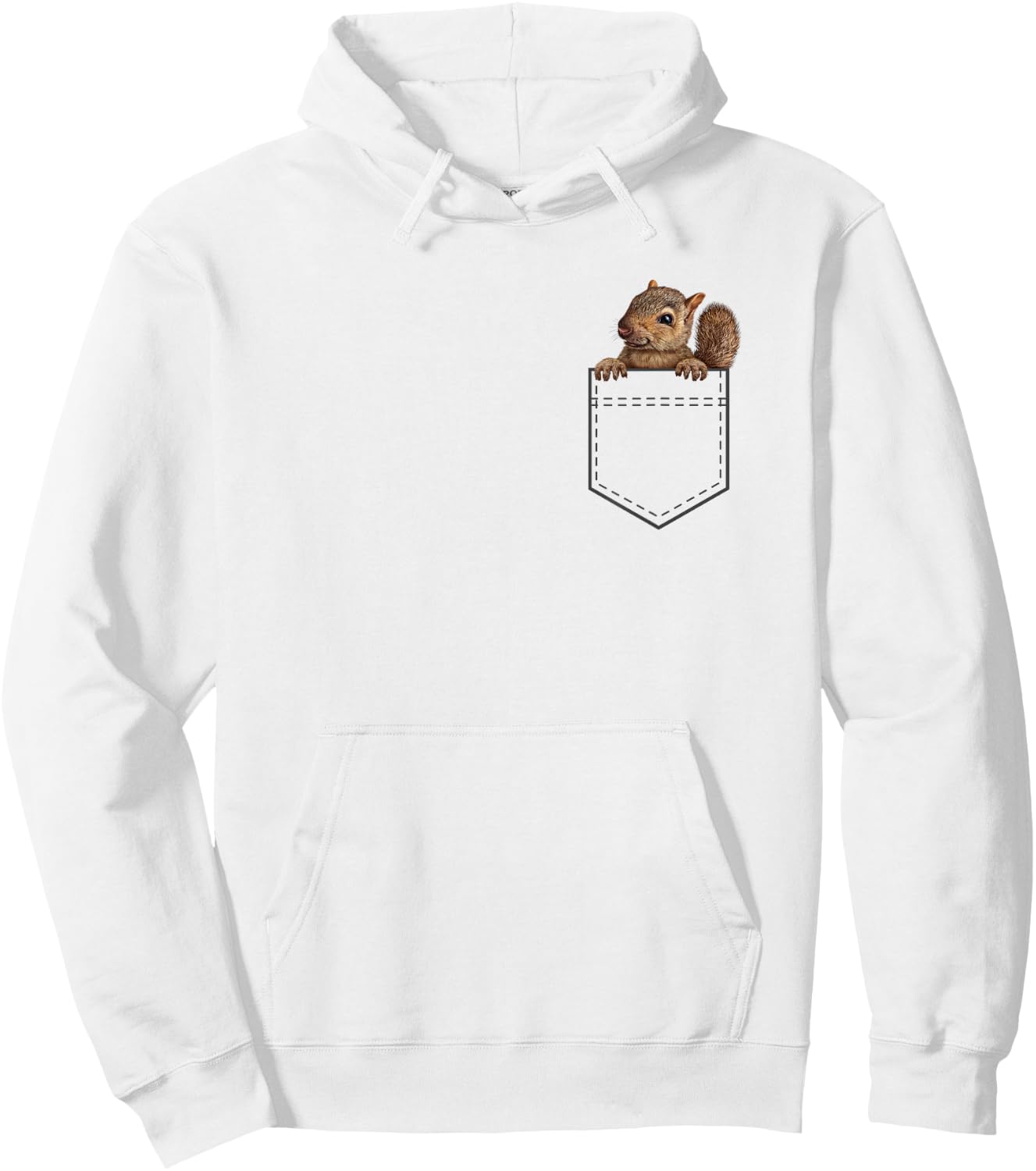 Pet Squirrel In Your Left Chest Pocket Hoodie - Hoodie | White