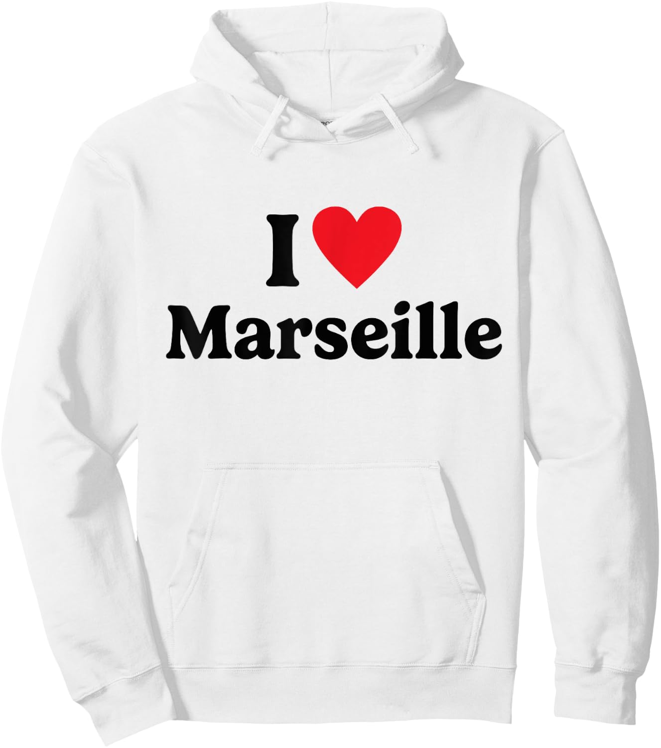 I love Marseille , white, S Hoodie - Hoodie | White