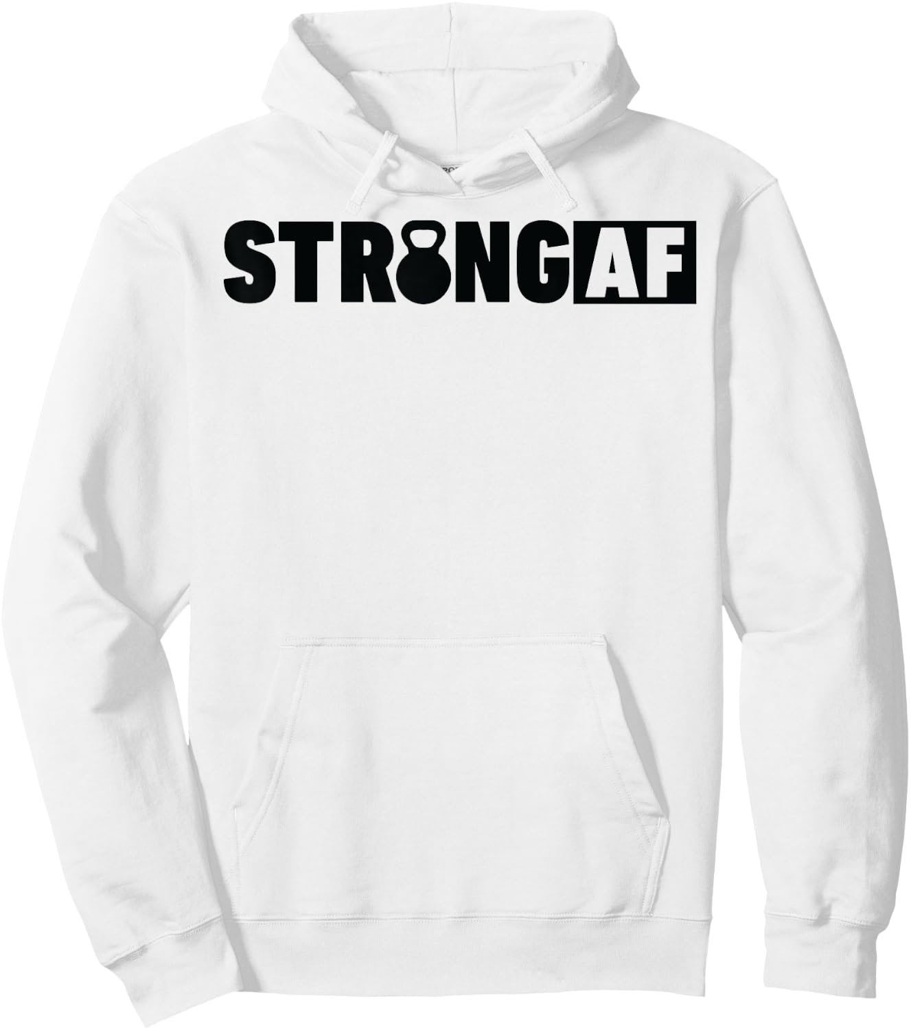 Strong AF Workout T Shirt Weight Lifting Women Funny Hoodie - Hoodie | White