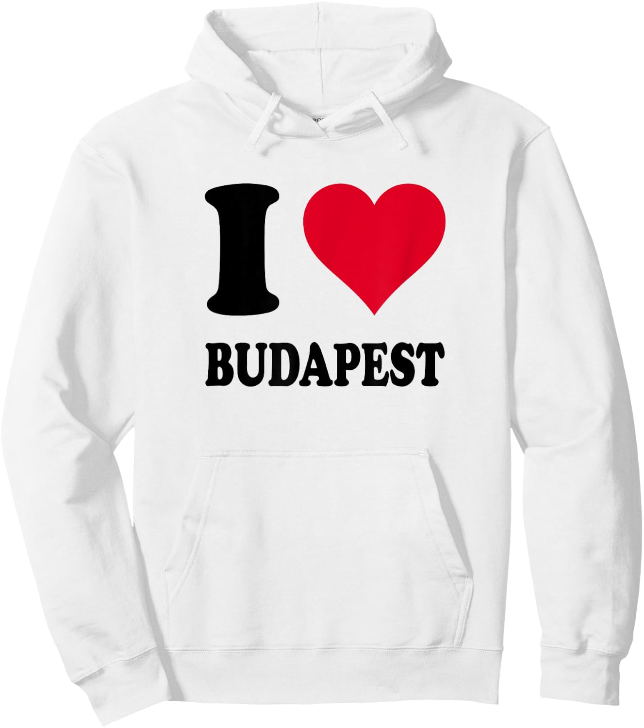 I Love Budapest , white, S Hoodie - Hoodie | White