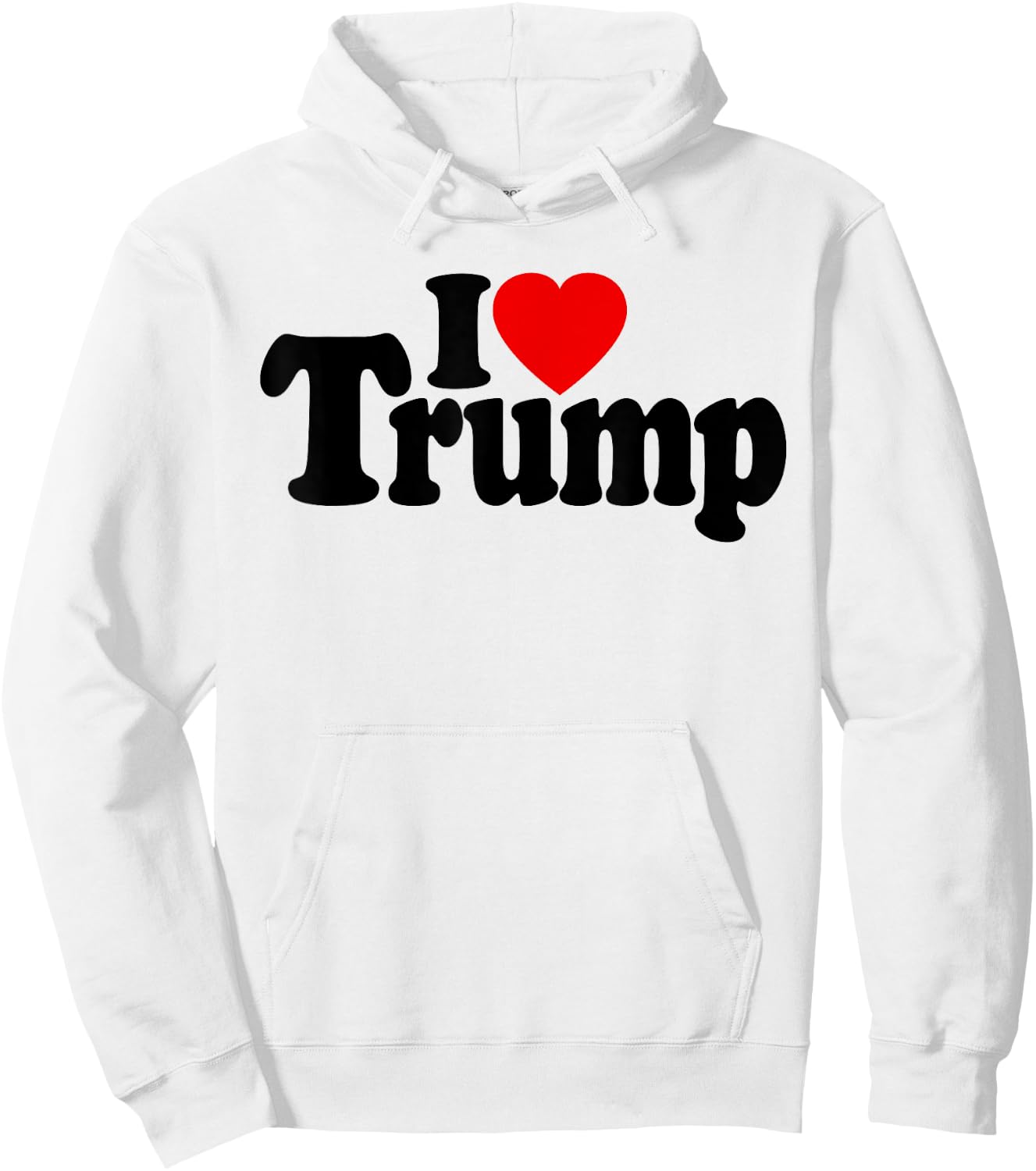 I LOVE HEART DONALD TRUMP DJT , white, S Hoodie - Hoodie | White