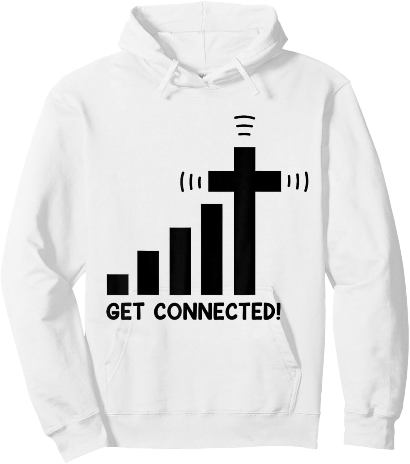 Funny Get Connected Jesus Christ Christian Faith in God Hoodie - Hoodie | White