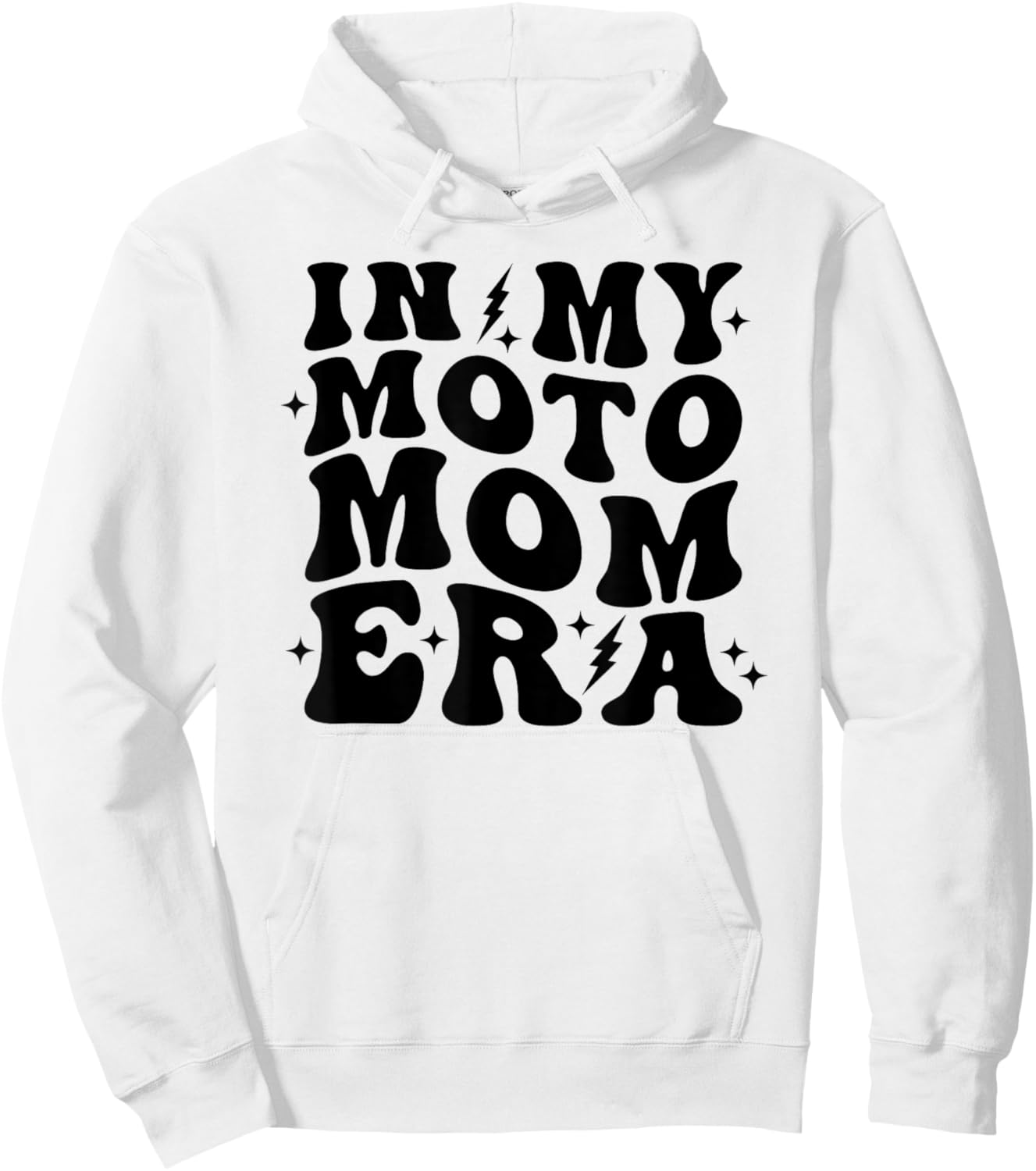 In My Moto Mom Era Retro Groovy Motocross Mom Hoodie - Hoodie | White