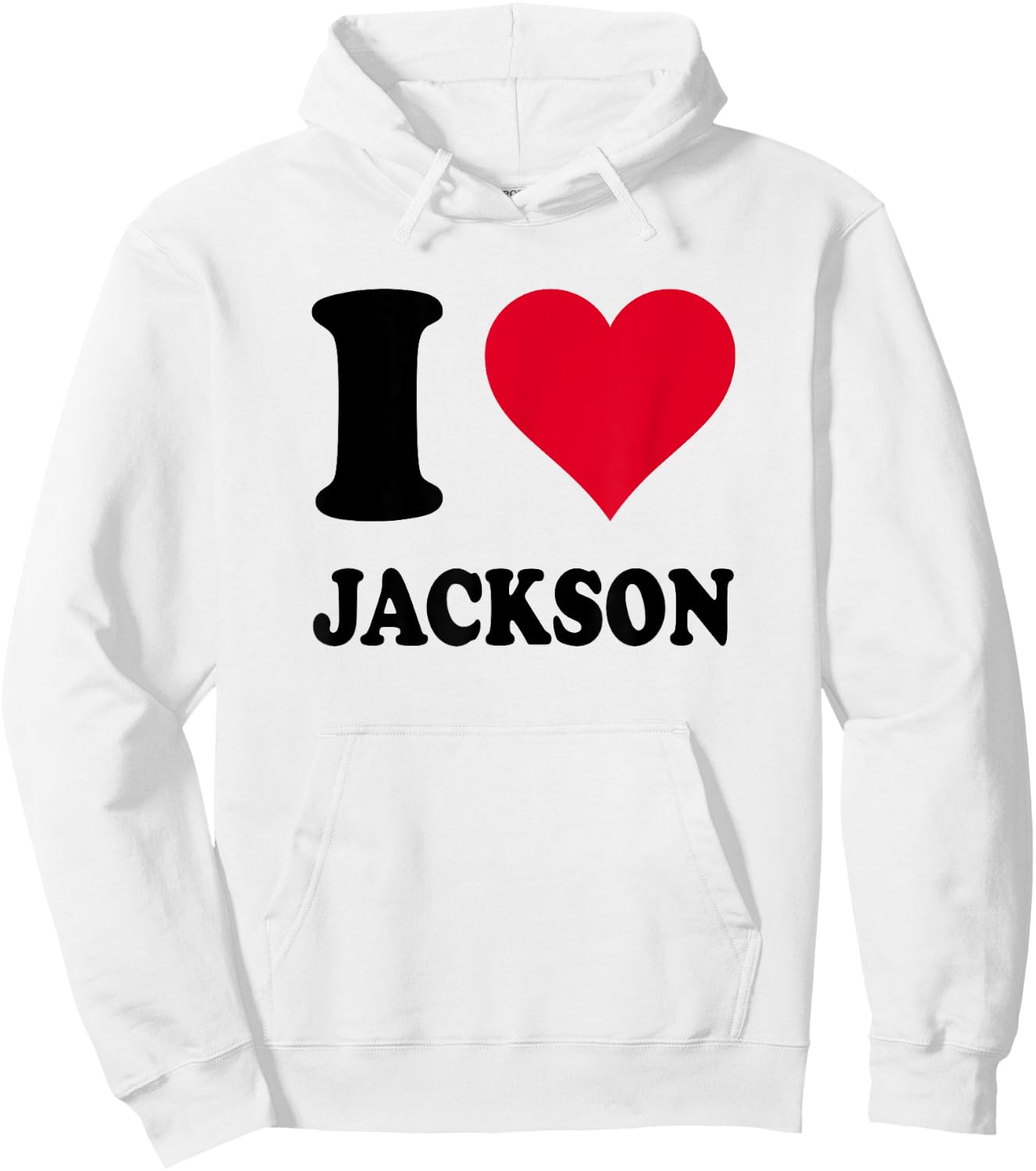 I Love Jackson , white, S Hoodie - Hoodie | White