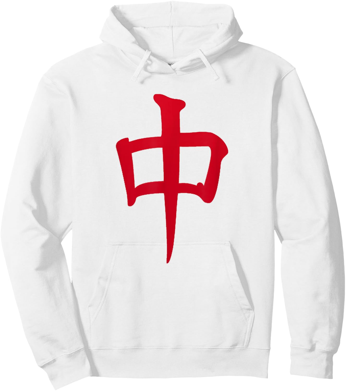 Red Dragon Tile Mahjong Hoodie - Hoodie | White