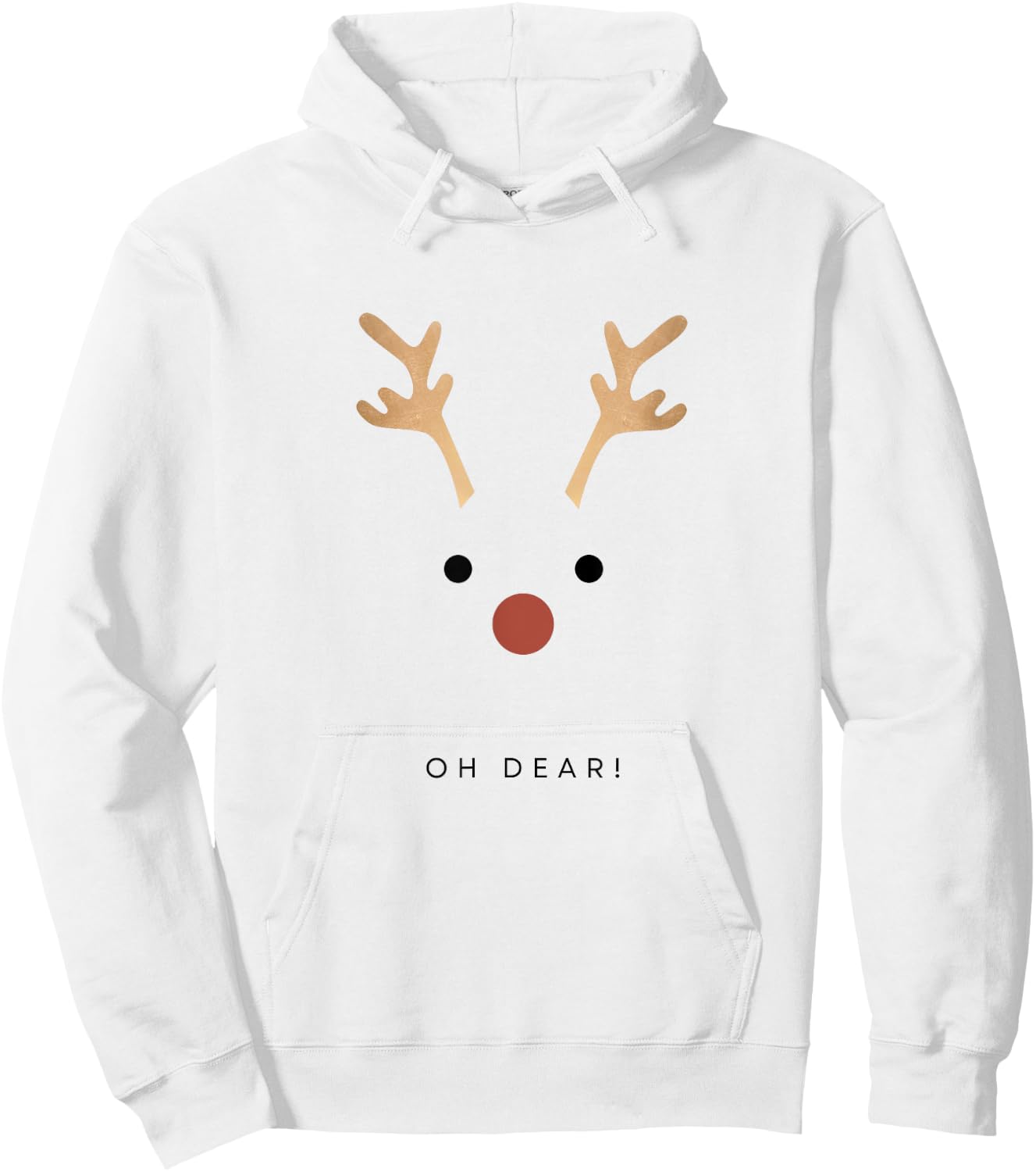 Oh Dear! - Fun Christmas Hoodie - Hoodie | White