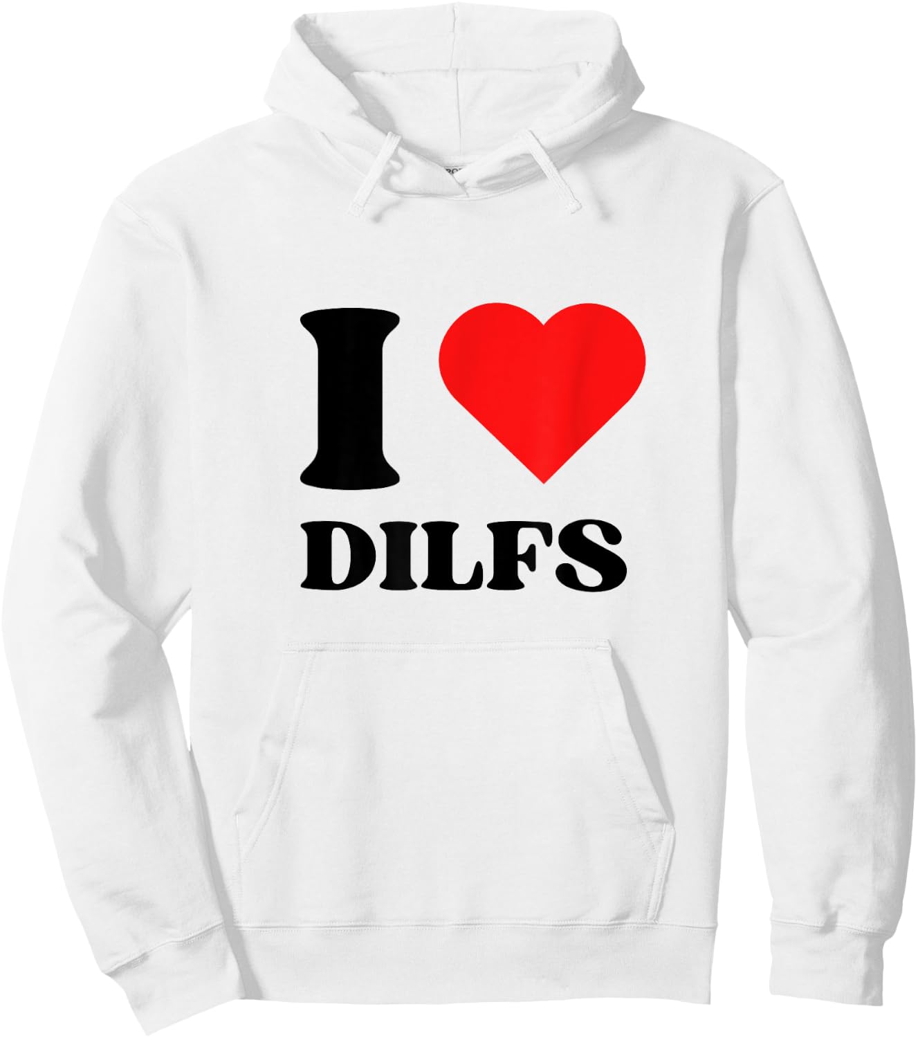 I Love Dilfs I Heart Dilfs Y2k Aesthetic Red Heart , white, S Hoodie - Hoodie | White