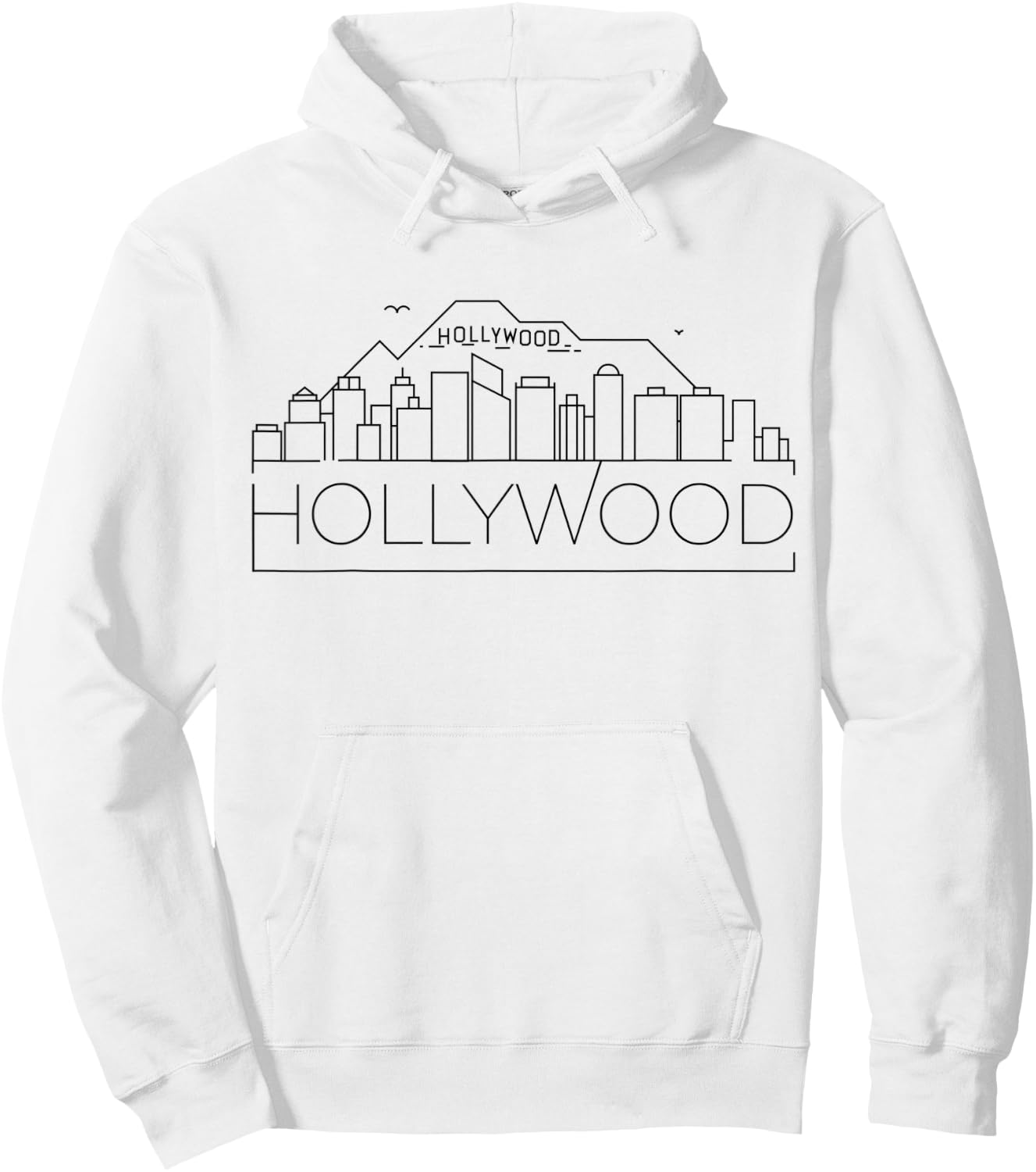 Hollywood Skyline Hoodie - Hoodie | White