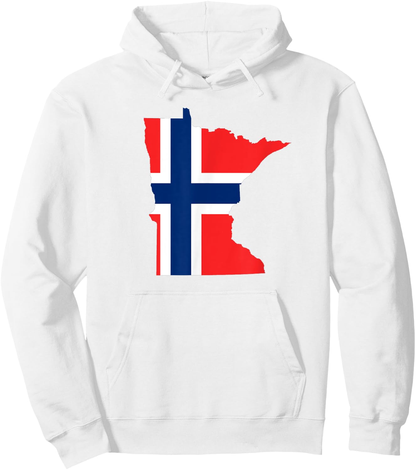 Minnesota Norway, Norwegian Flag MN Heritage Hoodie - Hoodie | White