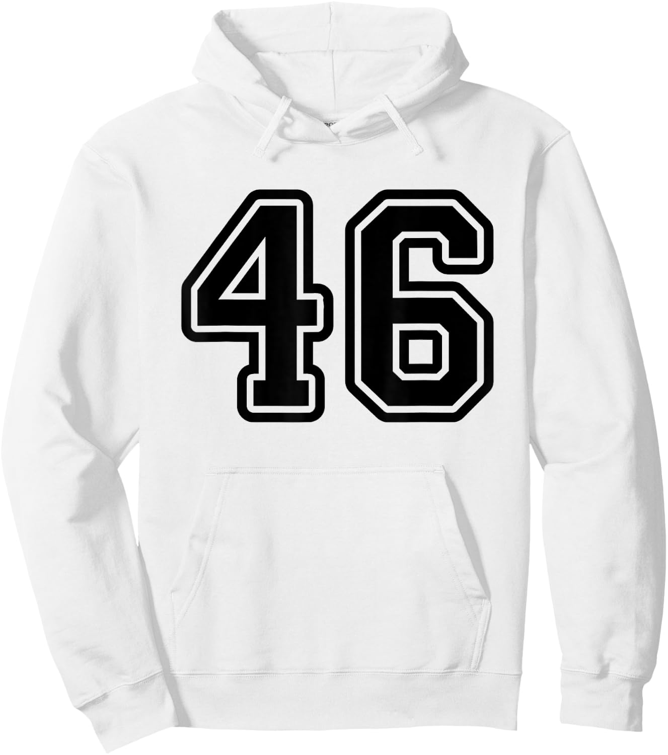 Number #46 Black Sport Varsity Number 46 Hoodie - Hoodie | White