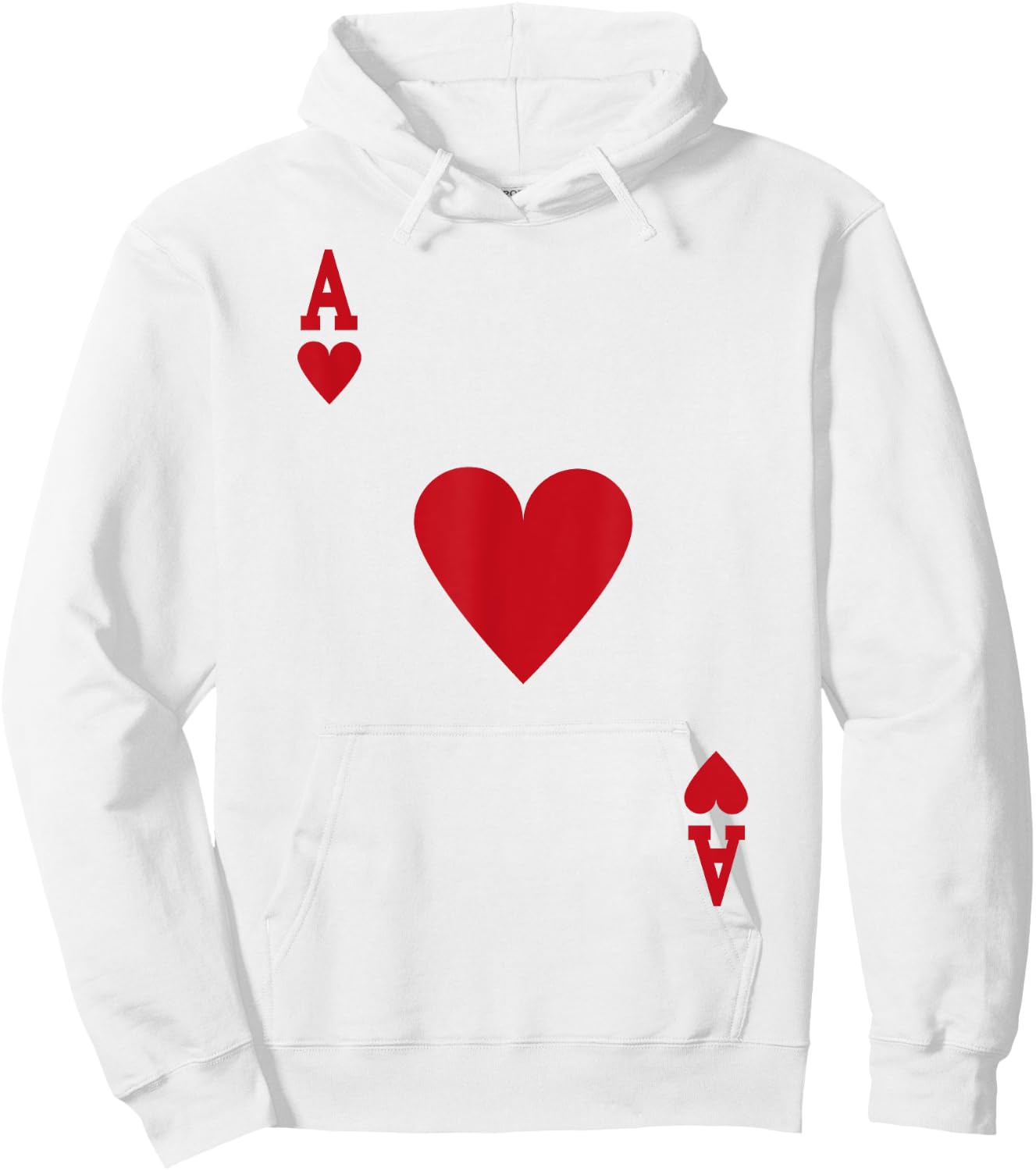Halloween Ace of Hearts Costume Shirt Men Women Hoodie - Hoodie | White