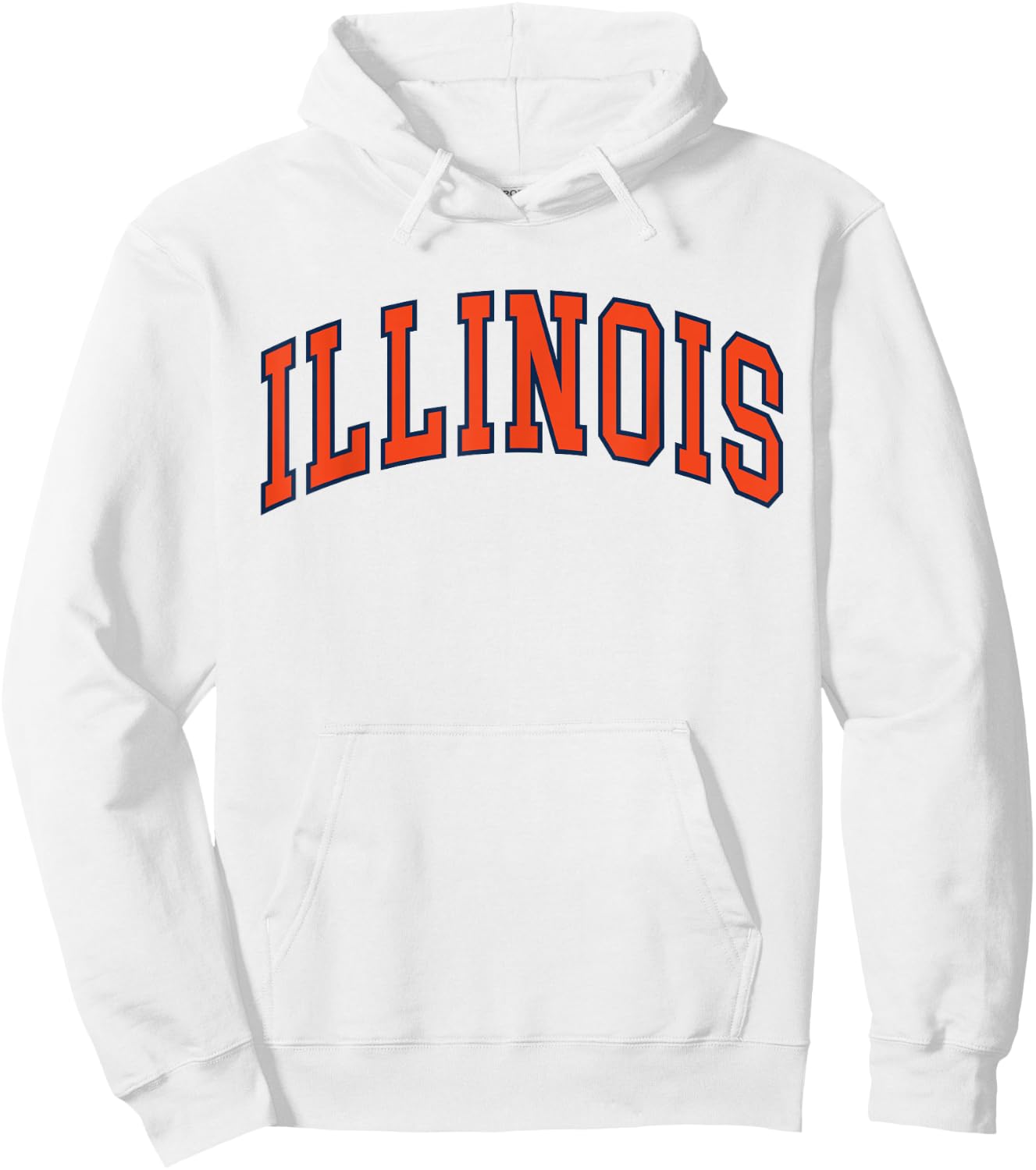 Retro Illinois Orange Vintage Illinois Blue Throwback IL Hoodie - Hoodie | White