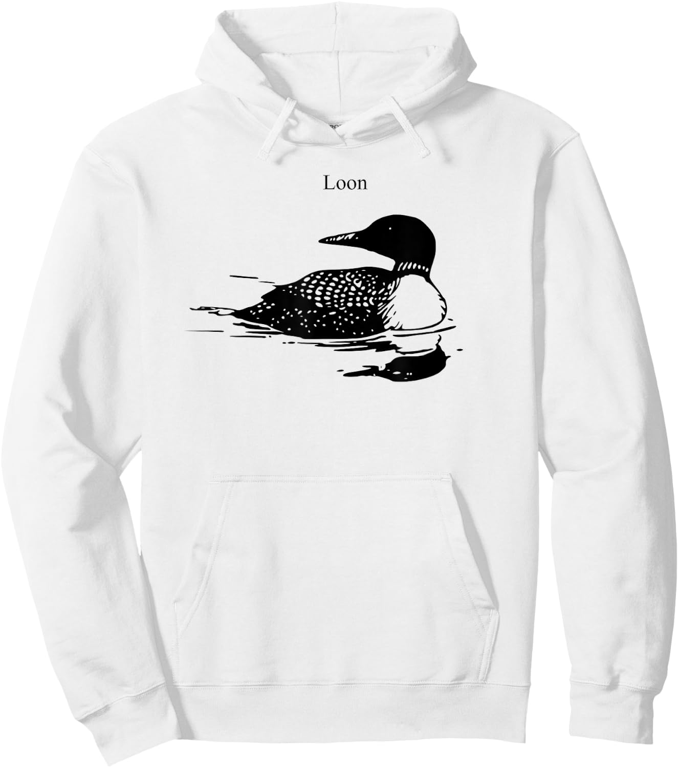 Northern Loon Bird Lover Art Illustration Hoodie - Hoodie | White