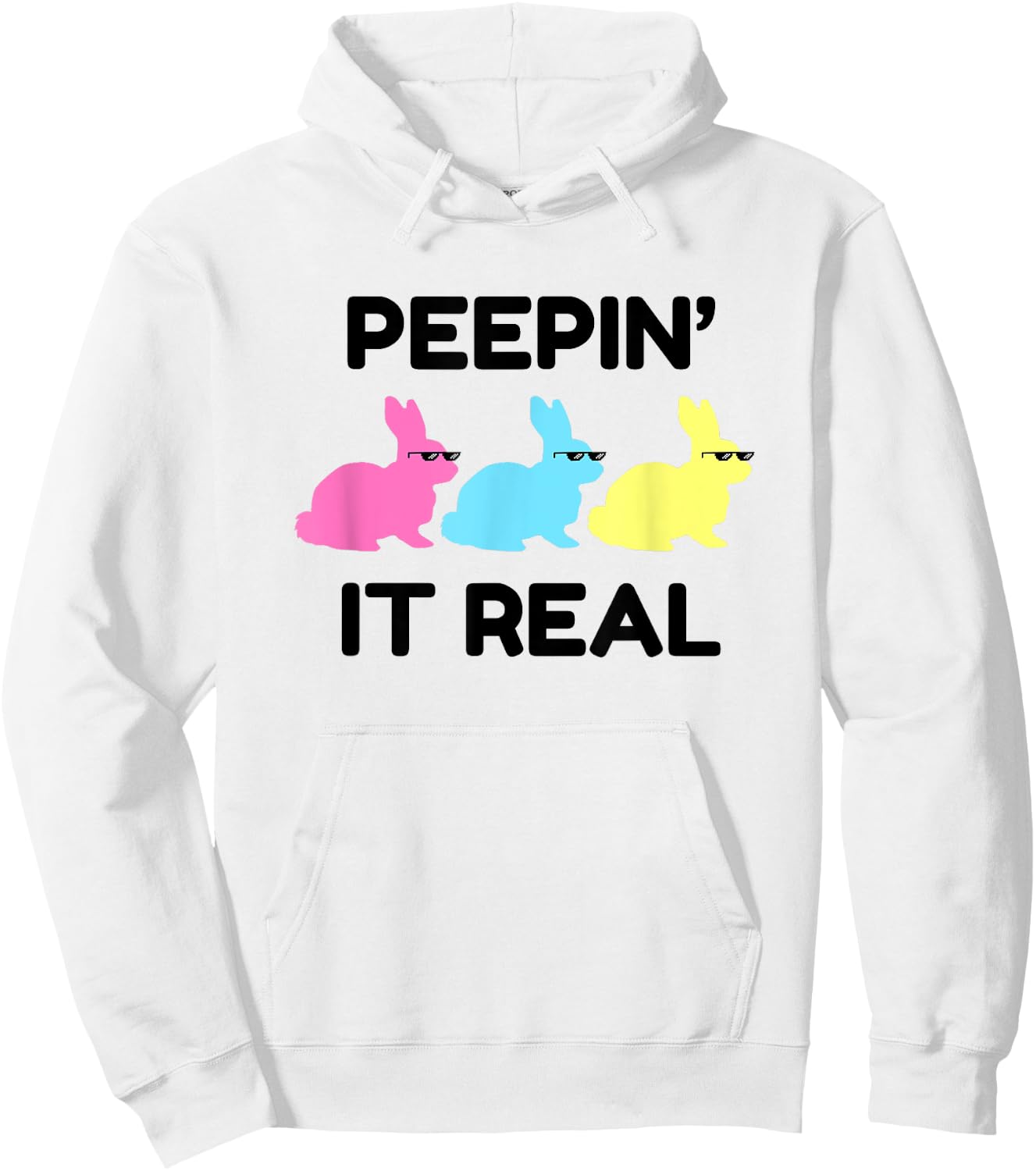 Peepin' It Real Happy Easter Bunnies Lover Friends Matching Hoodie - Hoodie | White