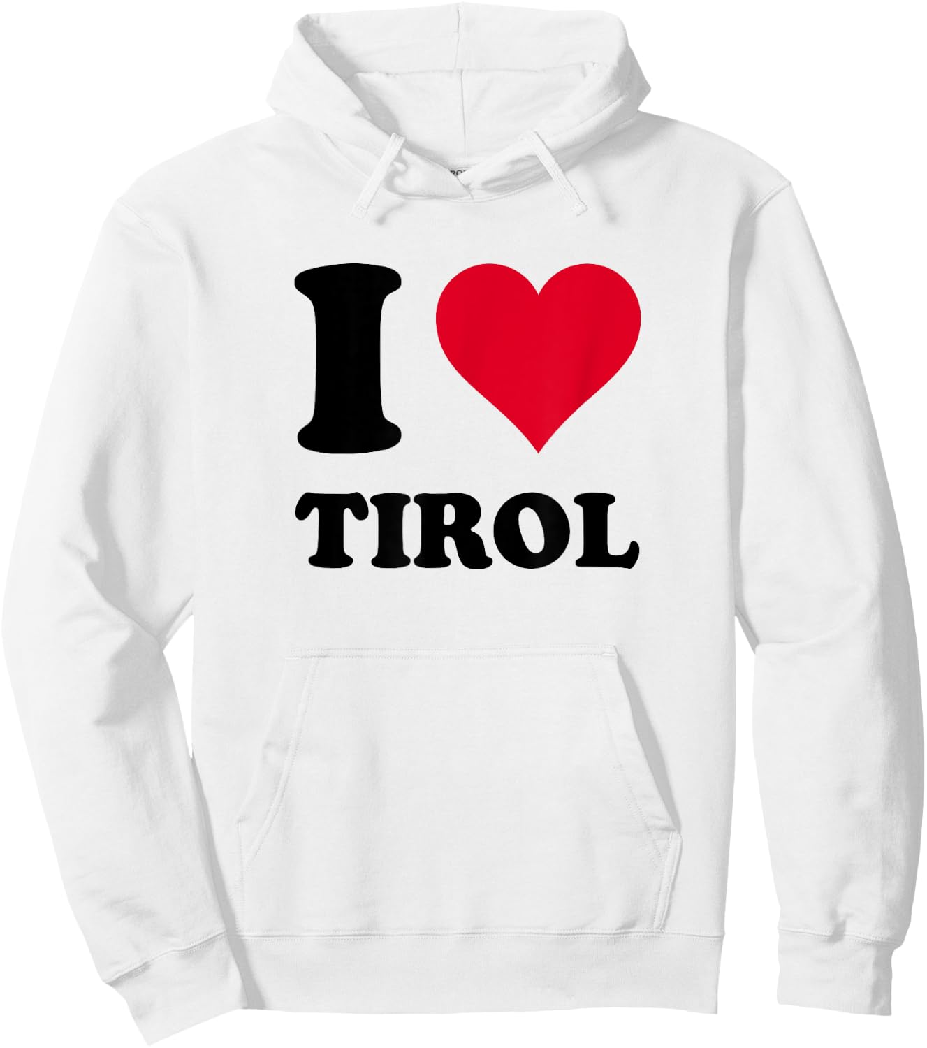 with German Text "Ich Liebe Ti, White Hoodie - Hoodie | White