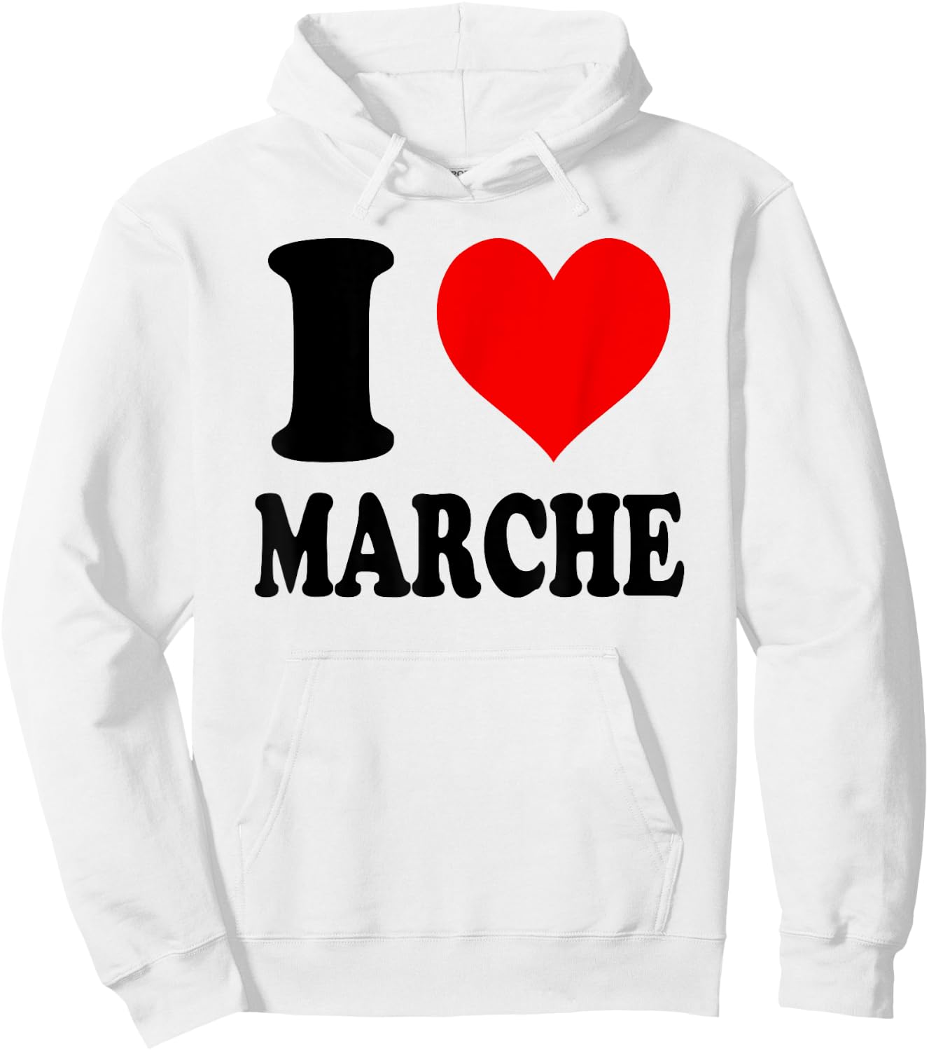 I Love Marche Italie Hoodie - Hoodie | White