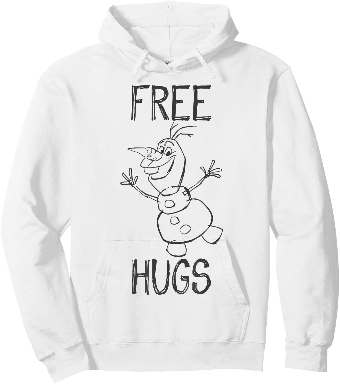 Frozen Olaf Free Hugs , White Hoodie - Hoodie | White