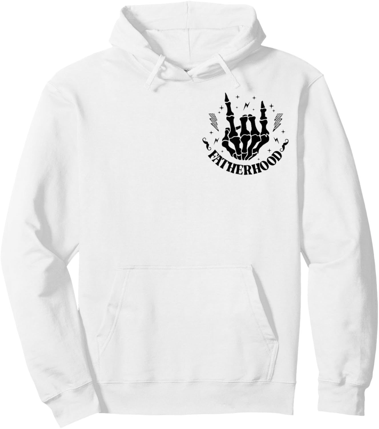 Fatherhood Some Days I Rock It Skeleton, Front And Back Hoodie - Hoodie | White