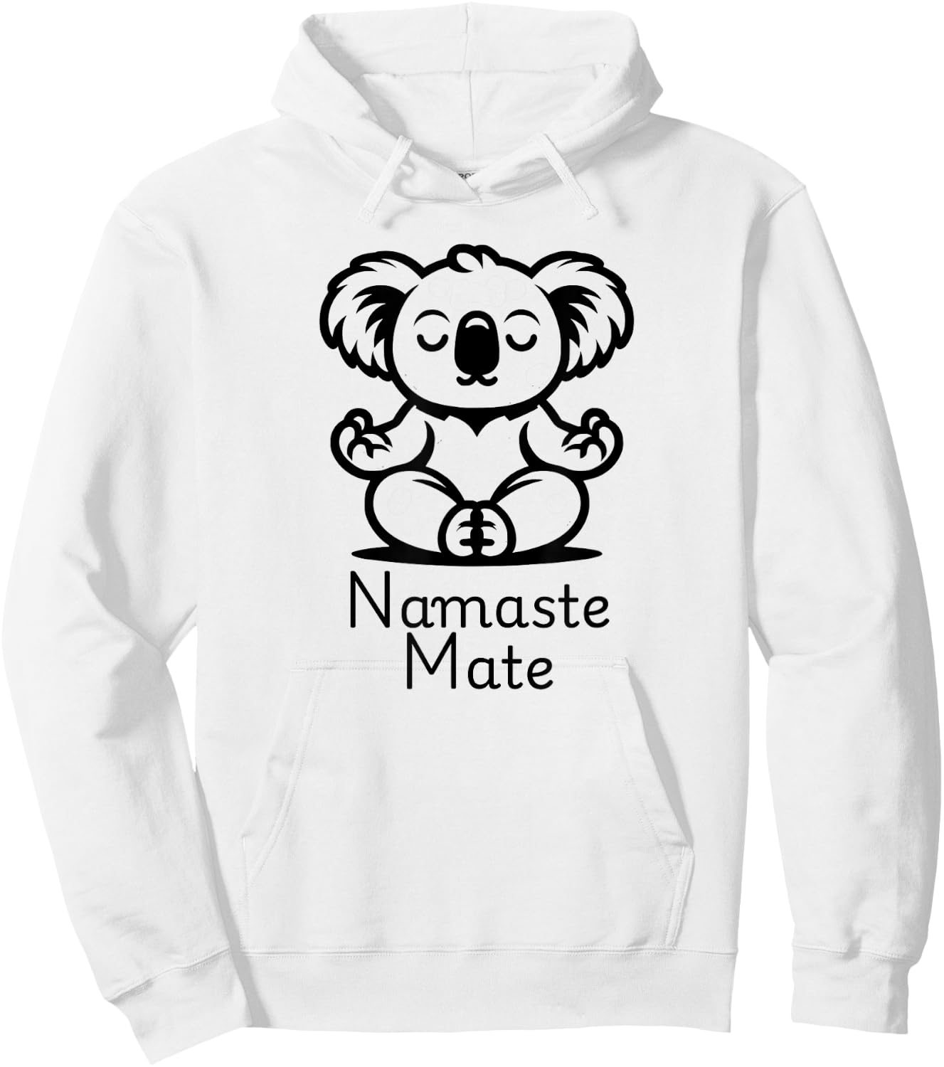 Cute Meditating Aussie Koala Bear in Yoga Pose, Namaste Mate Hoodie - Hoodie | White