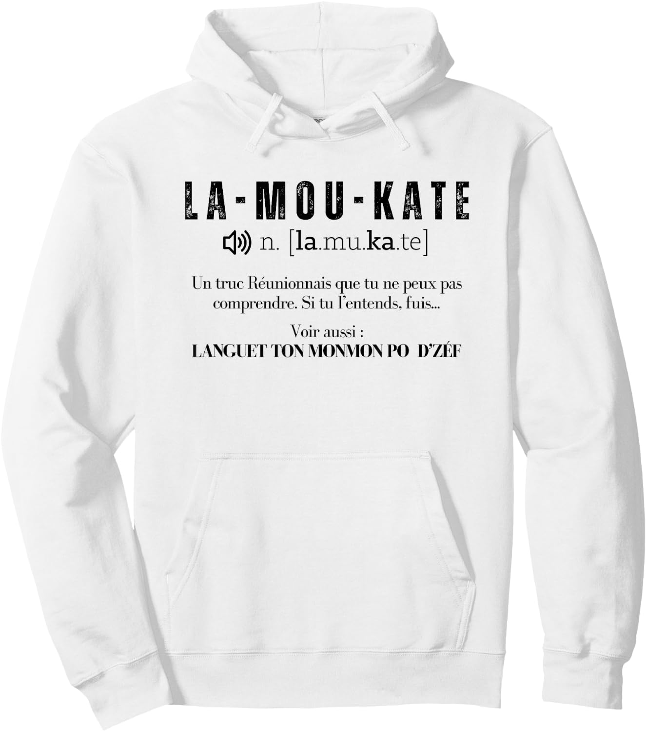 Funny The Mukate Lover Reunion Island 974 , white, S Hoodie - Hoodie | White